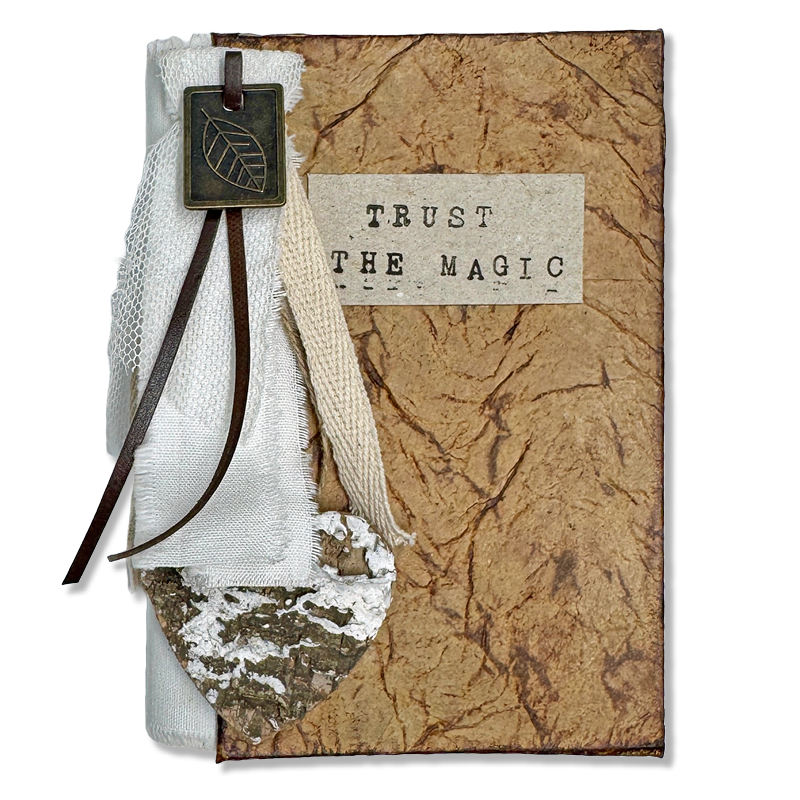 Anteckningsbok 'Trust the magic' – handgjord i återvunnet material